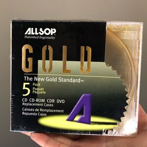 1997 Vintage Gold Standard 5 Pack CD DVD Replacement Case NWT Allsop, Inc